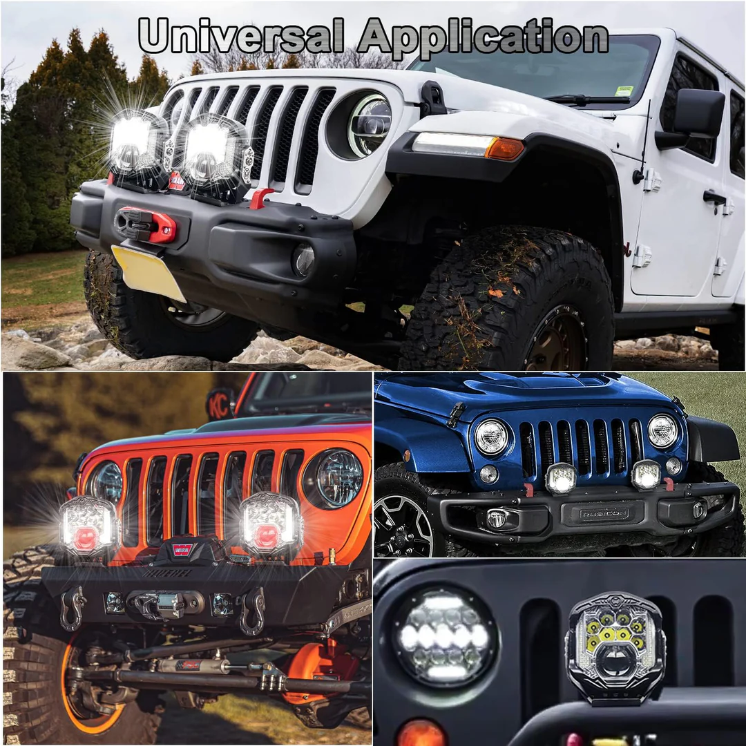 Off Road 7 inch 95W LED Spot/Fog Light Universal For Truck, Ford, Jeep, Thar (Pack Of 1) - Image 5