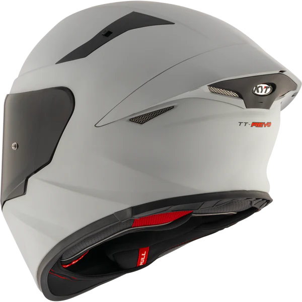 KYT TT Revo Plain Asphalt Grey Matt Helmet - Image 6