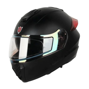 IGNYTE IGN-8 full face helmet matte finish with red PC rear spoiler and Pinlock visor