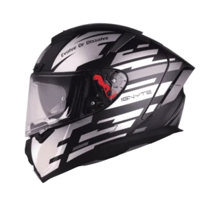 Ignyte IGN-4 CHROME GLOSSY BLACK WITH SILVER Helmet