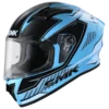 SMK STELLAR-ADOX GL512-GLOSSY BLACK-N-BLUE FULL FACE HELMET