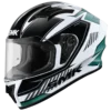 SMK STELLAR-ADOX GL182-GLOSSY BLACK-N-OFFWHITE FULL FACE HELMET