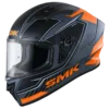 SMK STELLAR-ADOX MA672-MATT BLACK-N-ORENGE  FULL FACE HELMET