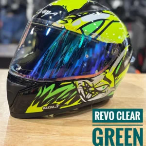AFTERMARKET VEGA BOLT NIGHT VISION VISOR – REVO CLEAR GREEN (PINLOCK READY)