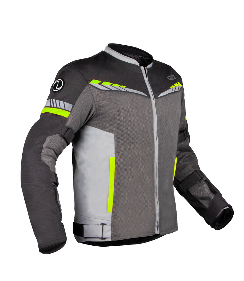 RYNOX AIR GT 4 JACKET GREY HI-VIZ GREEN