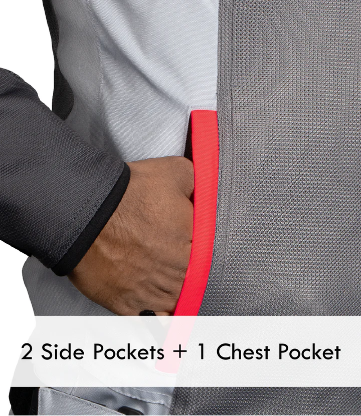 RYNOX AIR GT 4 JACKET GREY RED - Image 9