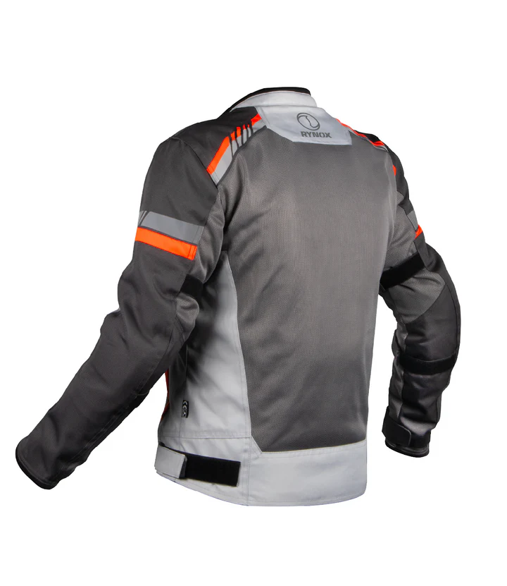 RYNOX AIR GT 4 JACKET GREY HI-VIZ ORANGE - Image 4