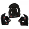 Complete black replacement internal padding set including cheek pads for Axor Apex helmets.