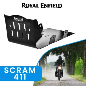 Grand Pitstop ALUMINIUM SUMPGUARD - Black for Royal Enfield - SCRAM 411