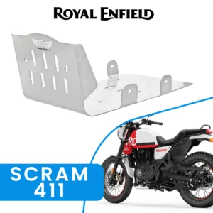 Grand Pitstop ALUMINIUM SUMPGUARD - Silver for Royal Enfield - SCRAM 411