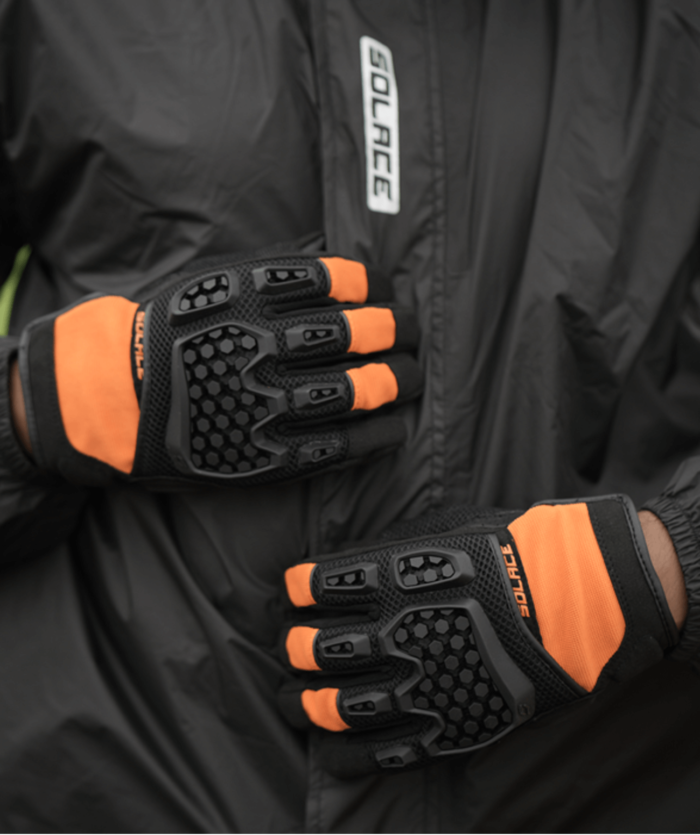 SOLACE AIRX DUALSPORT CE GLOVES (FLAME ORANGE) - Image 3