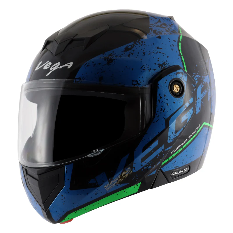 VEGA CRUX DX VICTOR BLACK BLUE HELMET - Helmet Racing