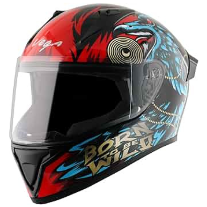 VEGA BOLT WILD BLACK BLUE HELMET