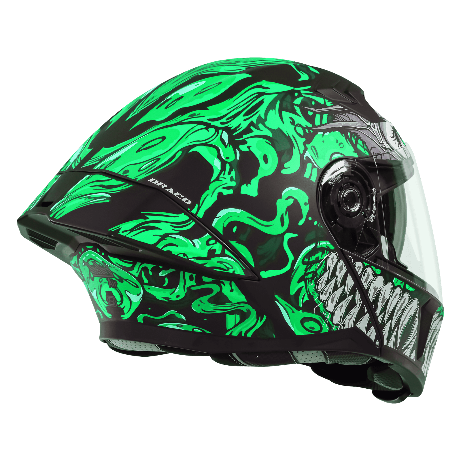 STEELBIRD SBA-20 ISS DRACO GLOSSY BLACK WITH GREEN - Image 7