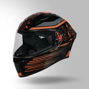 STUDDS THUNDER D11 DECOR BLACK ORANGE N10