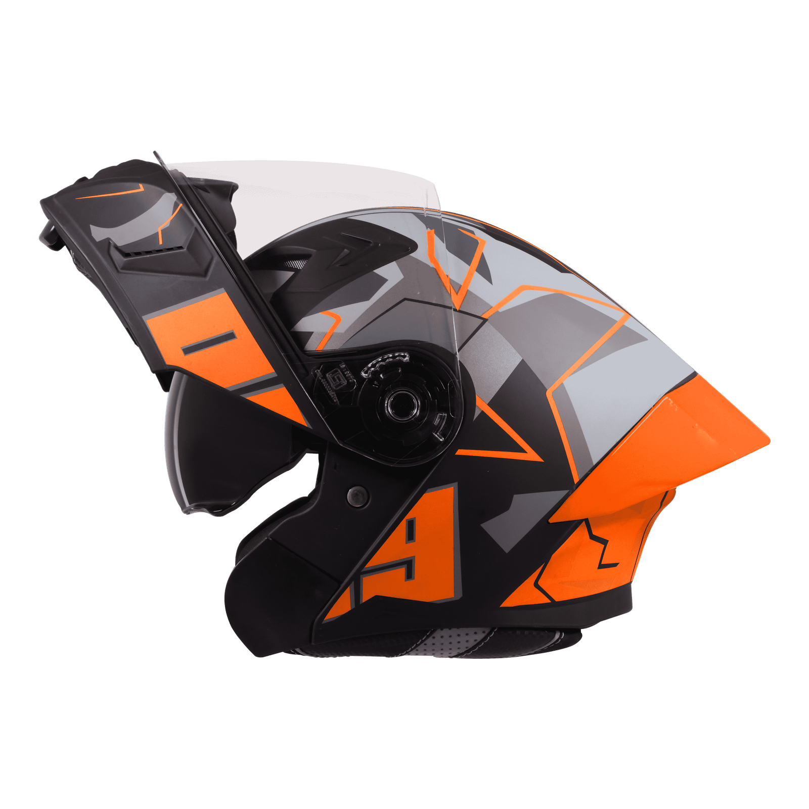 STEELBIRD SBA-20 ISS 09 GLOSSY BLACK WITH ORANGE - Image 4