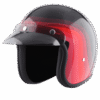 VEGA  Jet With Peak Urban Helmet - Black -Red