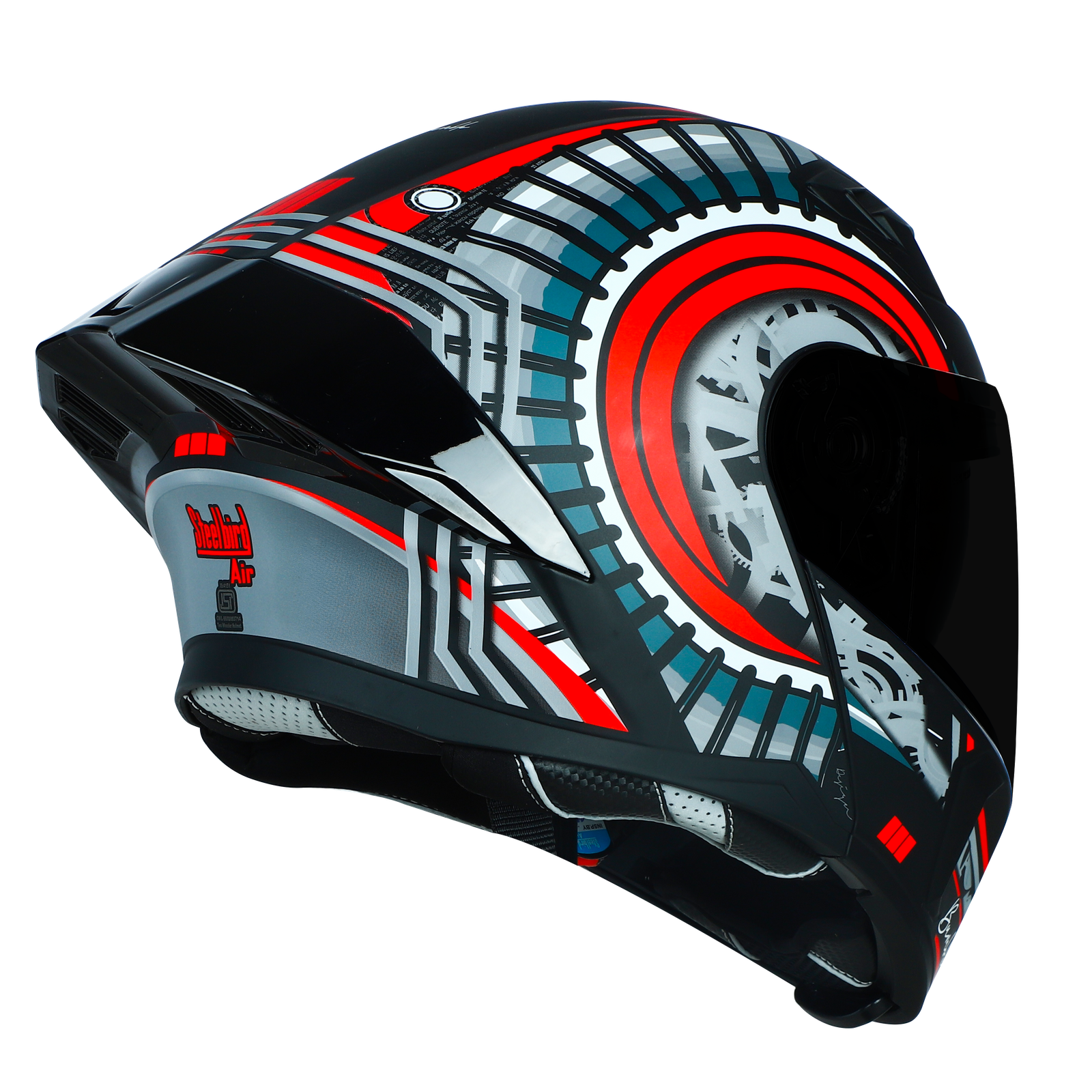 STEELBIRD SBA-20 ISS BUMBLE GLOSSY BLACK WITH RED - Image 7