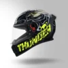 STUDDS THUNDER D9 DECOR WITH MIRROR VISOR BLACK YELLOW N5
