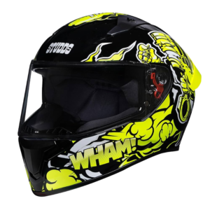 STUDDS THUNDER PISTON D10 DECOR WITH SPOILER BLACK YELLOW N5