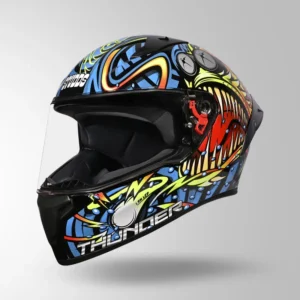 STUDDS THUNDER D12 ANGLERFISH DECOR WITH SPOILER BLACK BLUE YELLOW N5