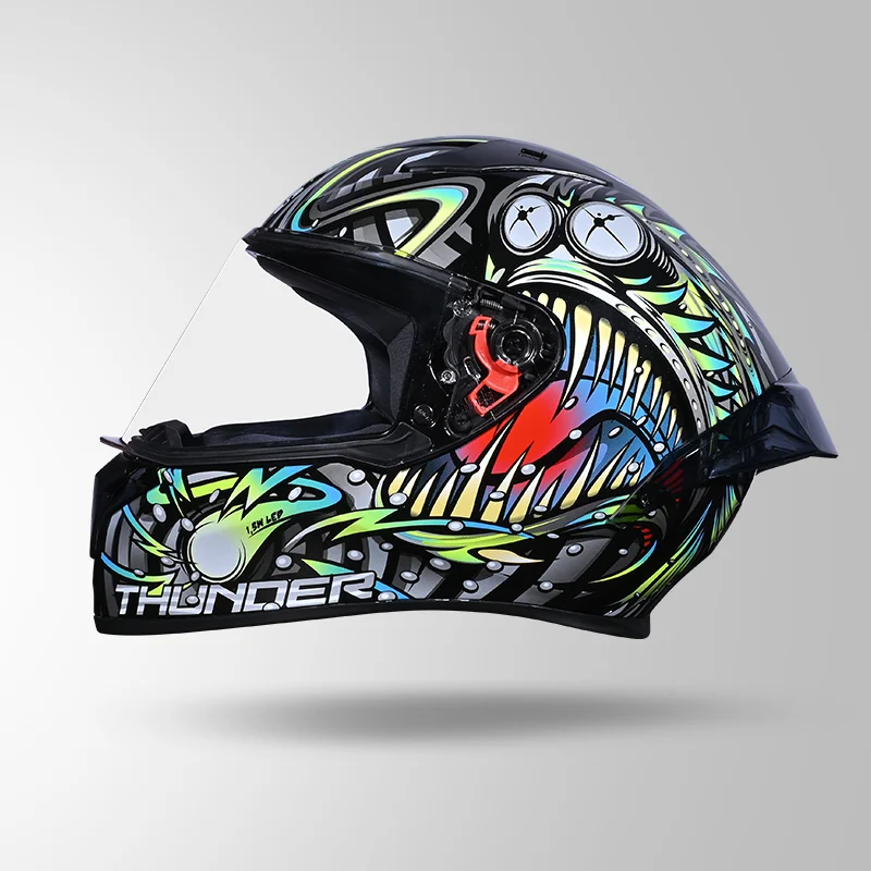 STUDDS THUNDER D12 ANGLERFISH DECOR WITH SPOILER GREY YELLOW N1 - Image 3
