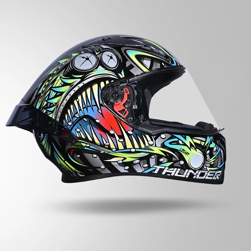 STUDDS THUNDER D12 ANGLERFISH DECOR WITH SPOILER GREY YELLOW N1 - Image 5