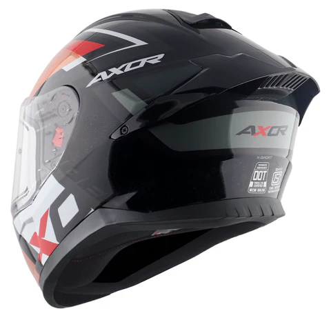 Axor Saber X-Sport Helmet Black Orange - Image 5