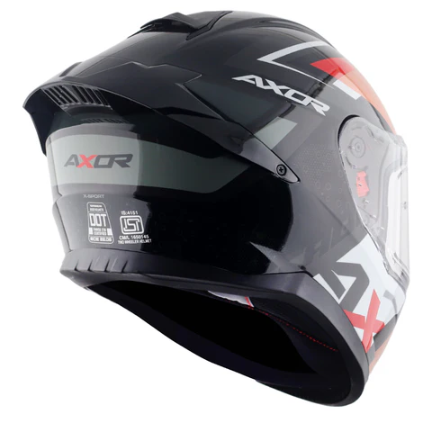 Axor Saber X-Sport Helmet Black Orange - Image 7