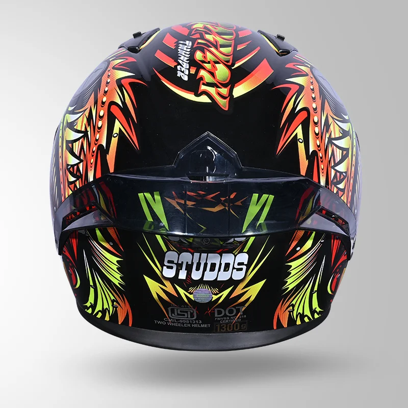 STUDDS THUNDER D12 ANGLERFISH DECOR WITH SPOILER RED YELLOW N5 - Image 6