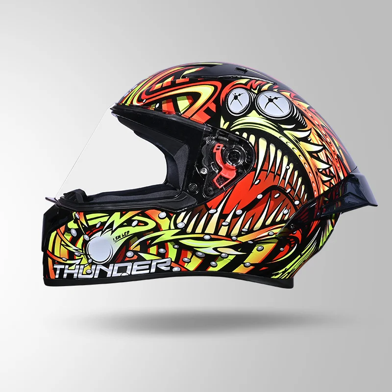 STUDDS THUNDER D12 ANGLERFISH DECOR WITH SPOILER RED YELLOW N5 - Image 3
