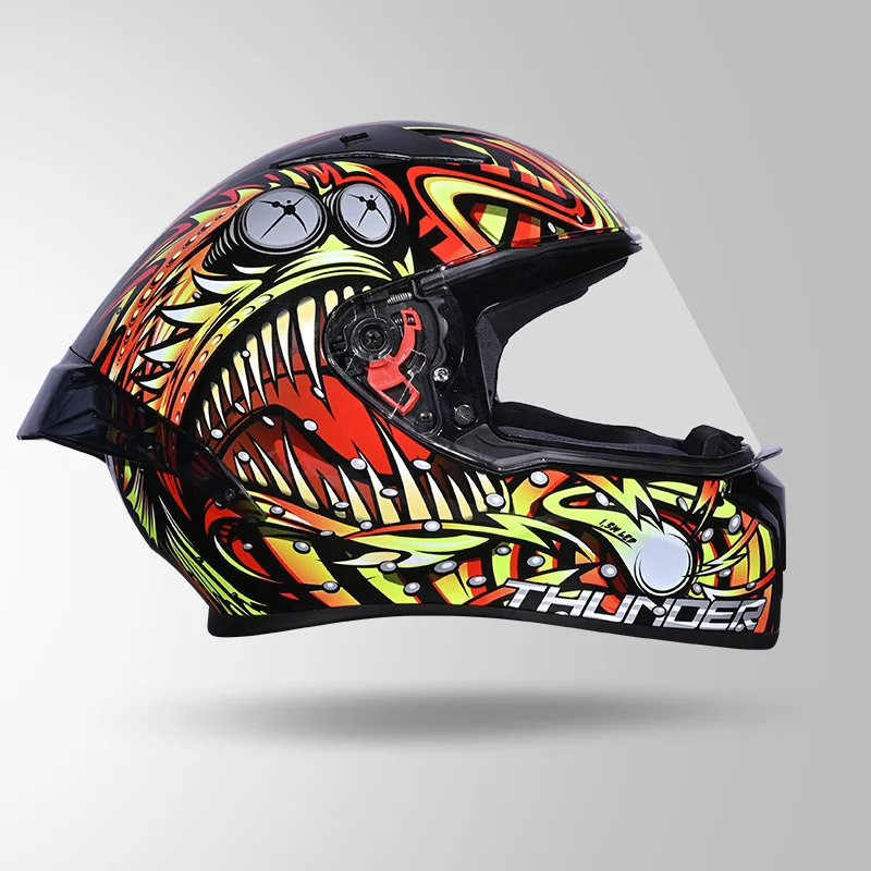 STUDDS THUNDER D12 ANGLERFISH DECOR WITH SPOILER RED YELLOW N5 - Image 5