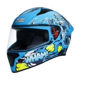 STUDDS THUNDER PISTON D10 DECOR WITH SPOILER BLUE N1