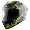 VEGA BOLT SUPERHERO BLACK NEON YELLOW HELMET