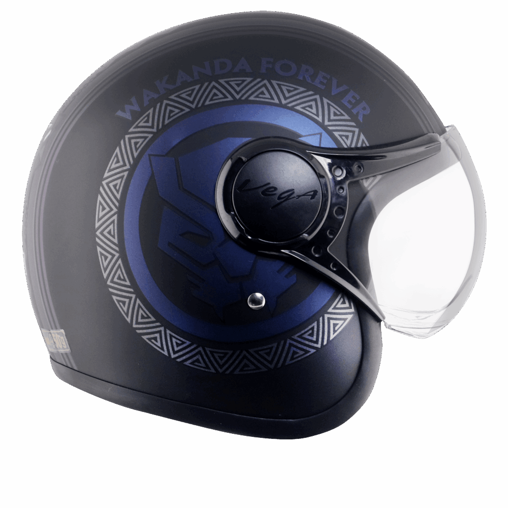 VEGA Jet Marvel Black Panther Edition Helmet -Black-Panter - Image 4