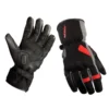 Axor Sela black and grey waterproof full gauntlet motorcycle gloves with knuckle protection.