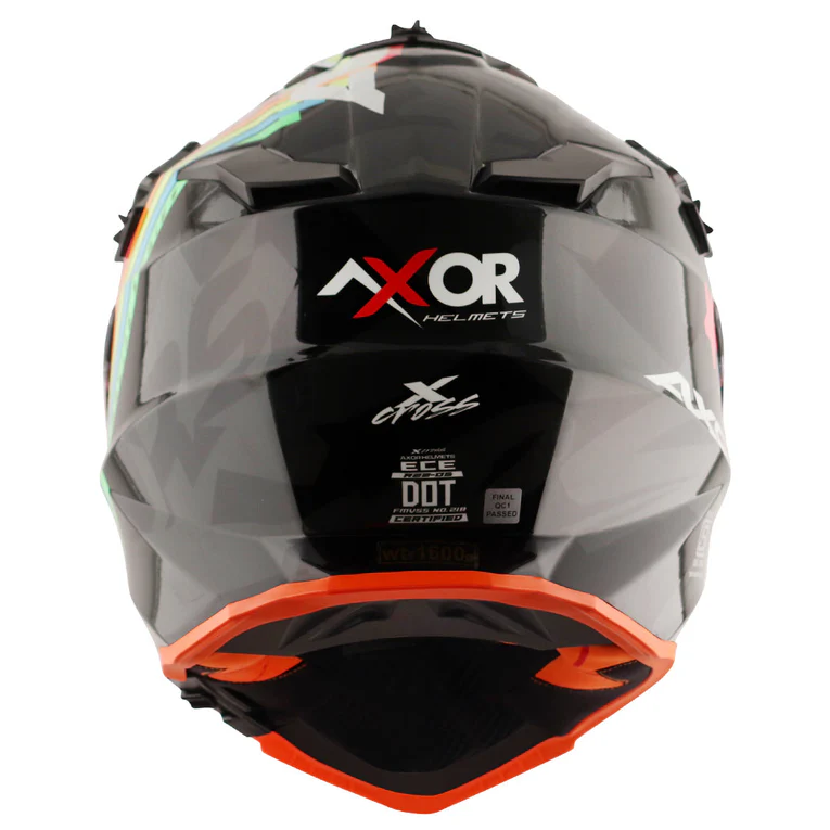 Axor X-cross X2 Dual Visor Black Grey Motocross /Offroad / Touring Helmet For Man and Woman - Image 8