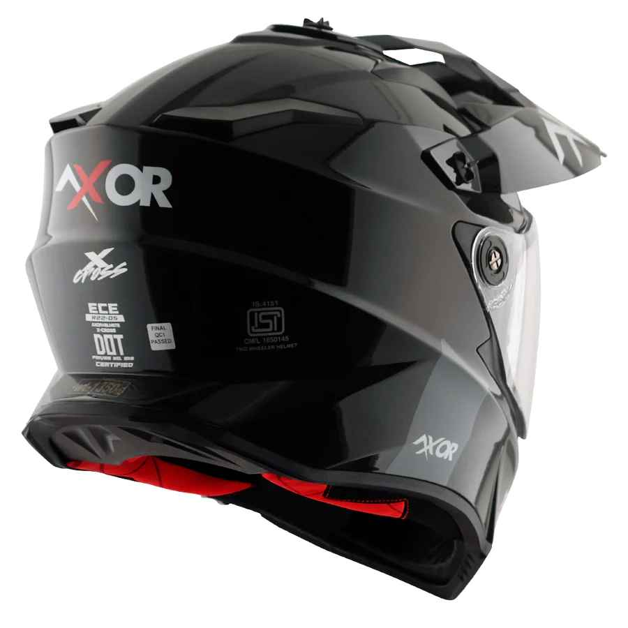 AXOR X-CROSS DUAL-VISOR BLACK HELMET FOR MAN AND WOMAN - Image 5