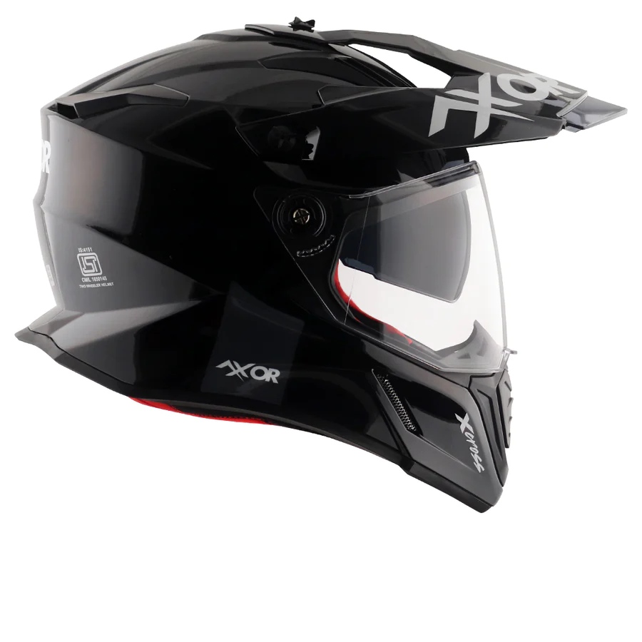AXOR X-CROSS DUAL-VISOR BLACK HELMET FOR MAN AND WOMAN - Image 4