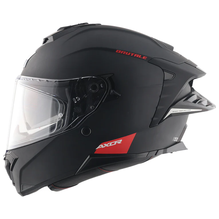 Axor Brutale Solid Colors Dual Spoiler Helmet -Dull Black - Image 3