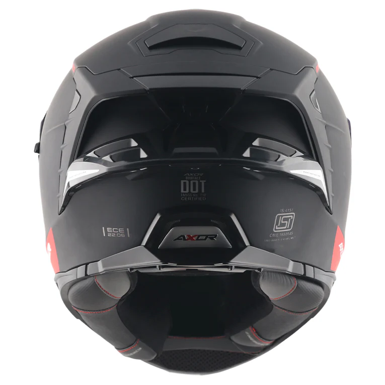Axor Brutale Solid Colors Dual Spoiler Helmet -Dull Black - Image 5