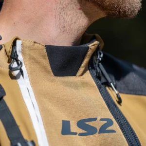 LS2 X-Master Adventure Motorcycle Jacket Sand Black Grey with CE Level 2 Protection