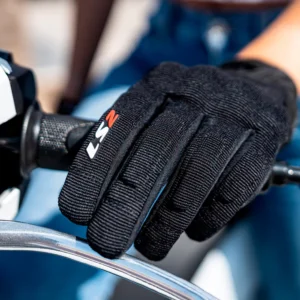 LS2 Dart II Riding Gloves Black with knuckle protection and breathable summer design