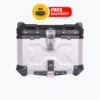Jb Racing Top Case 45L Silver Premium With Back Rest Pad