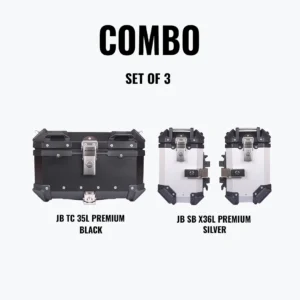 JB Racing Set Of 3 Combo Of JB TC 35L Premium Black + JB SB X36L Premium Silver