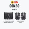 Set Of 3 Combo Of JB TC Galaxy X 45L Premium Black With Backrest Pad + JB SB X36L Premium Black
