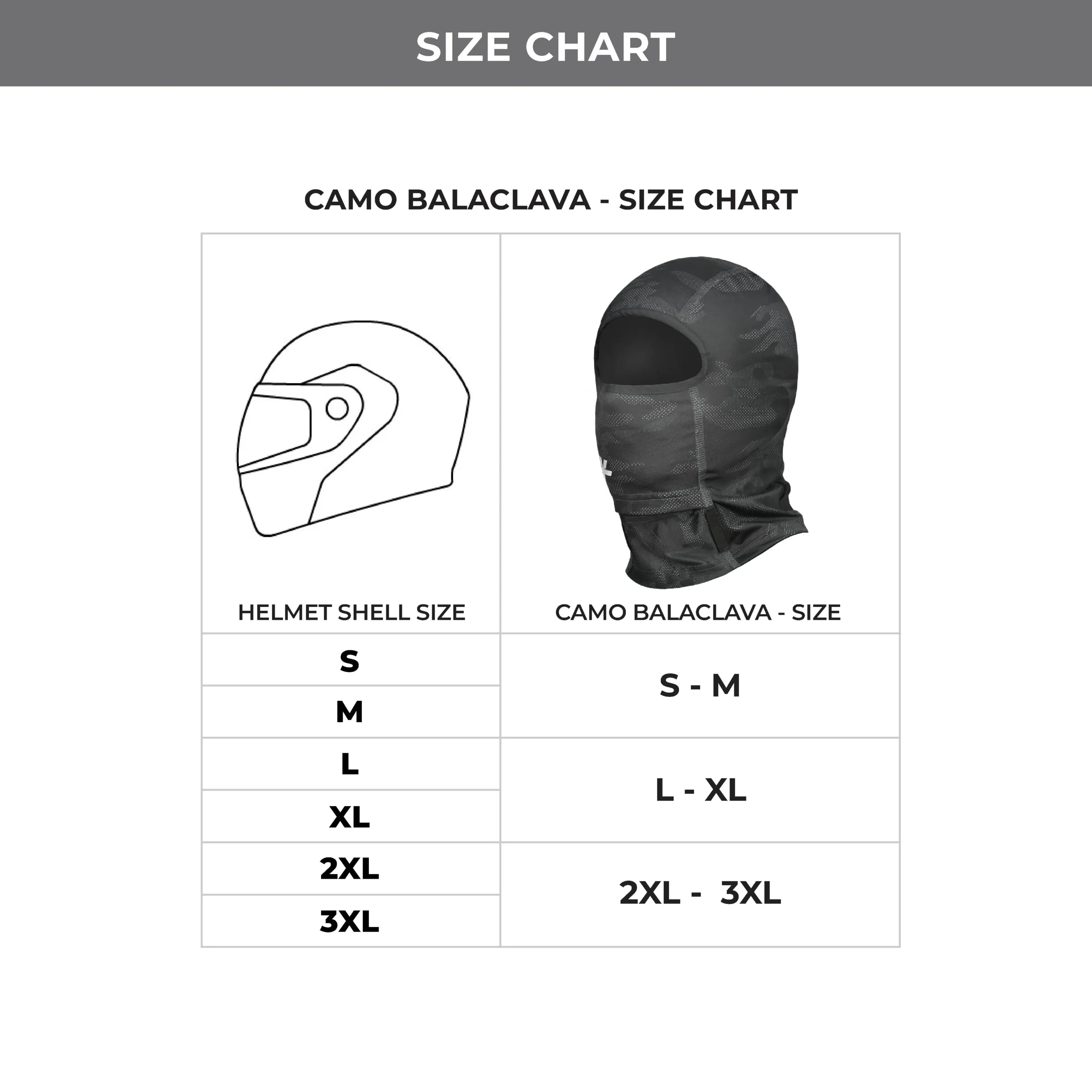 ViaTerra 2nd SKIN BALACLAVA - MOTORCYCLE HELMET LINER - Comouflage - Image 12