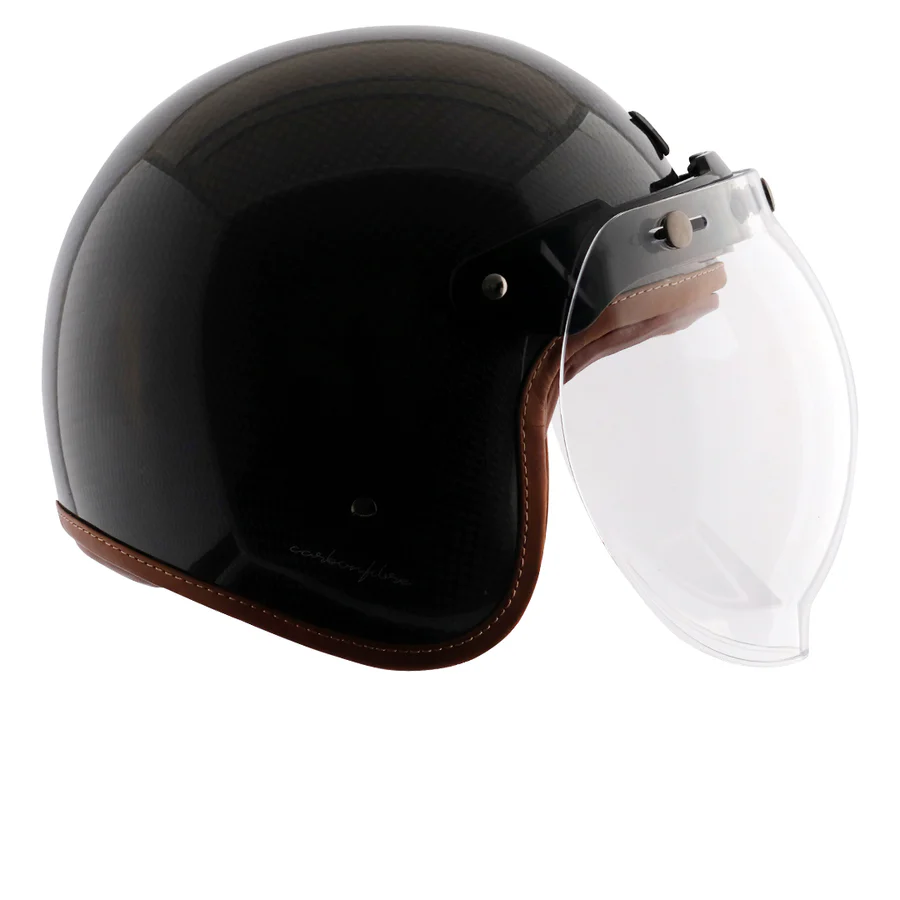 Axor Jet Carbon Small Checks helmet with Bubble Visor - Image 8