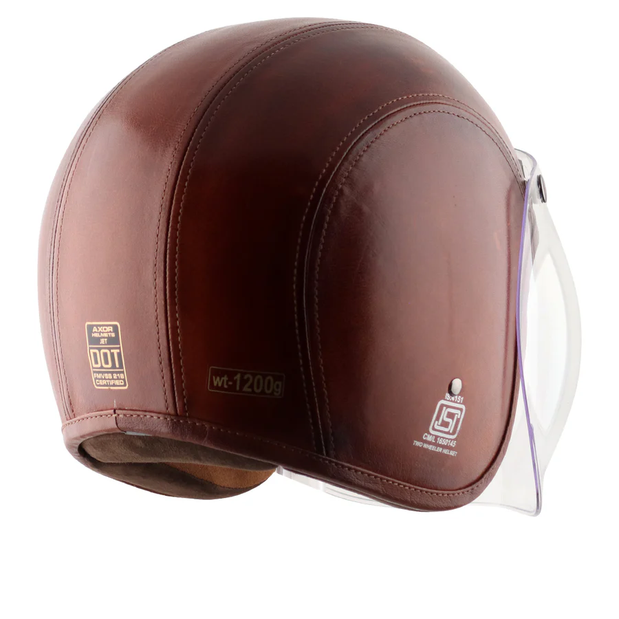 Axor Retro Jet Leather Helmet Congo -Coniac Dark - Image 7