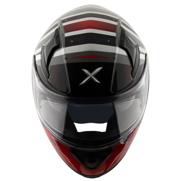 APEX HEX-2 COOL GREY RED FULL FACE HELMET FOR MAN AND WOMAN